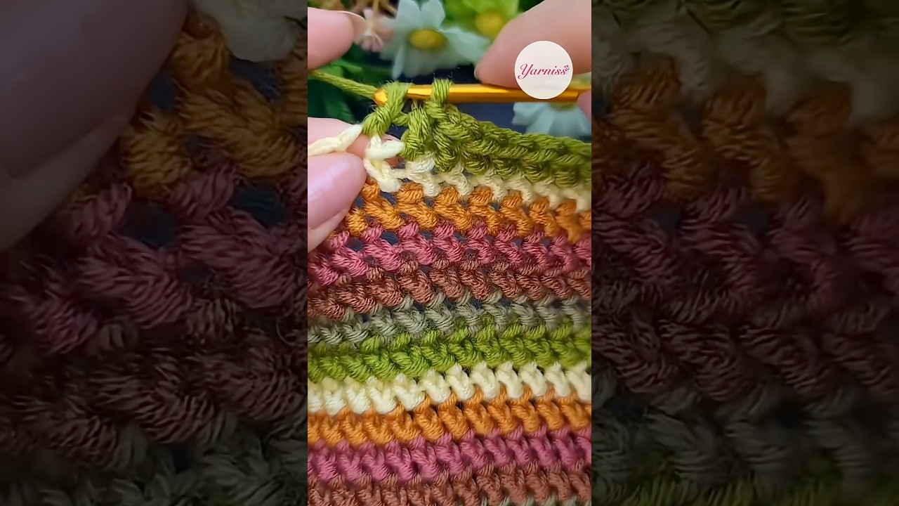 Multiple colors crochet pattern design 