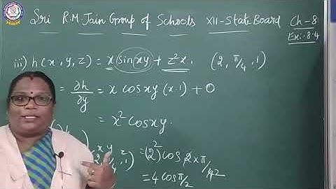 XII - MATHS -  TN SAMACHEER  - Differentials and Partial Derivatives Ex.8.4 Q.No.1 (I,ii,iii) &2 (i)