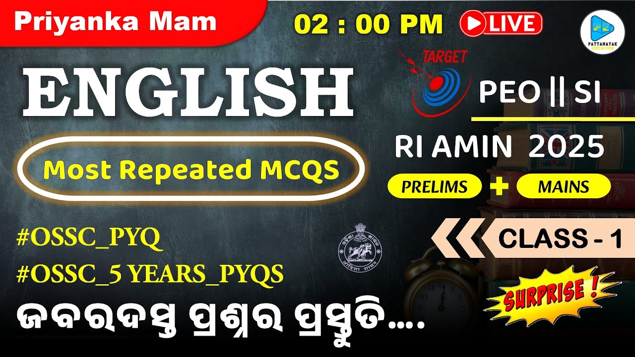 English Grammar Class 1 by Priyanka Mam for RI Prelims || English Whole Syllabus wise Selected MCQs