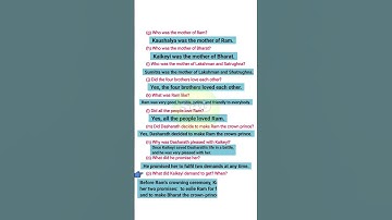 Our God SriRam Lesson 18 Question and answer | Class 4 The Saraswati English Reader SSVM