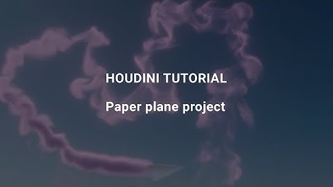 Houdini Project: Vellum paper plane and pyro