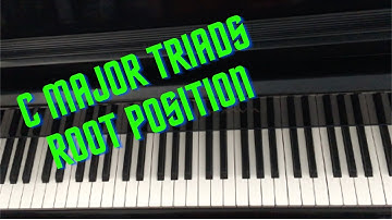 C Major Triads: all the steps to learn the root position triad in both broken and solid form.