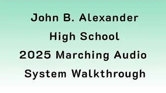 2025 Marching Audio: J.B. Alexander High School