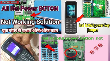 itel all model power button not working || 2163 itel power key jumper ways ||  itel