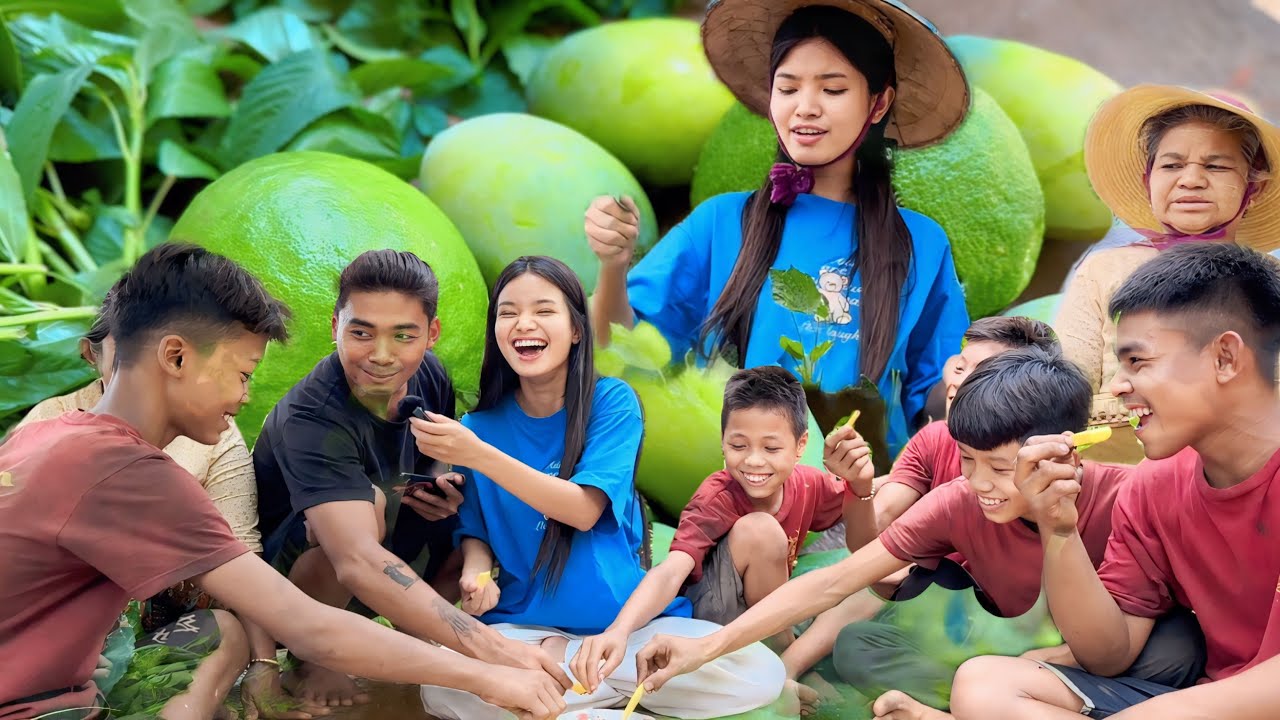 ခြံထဲမှာ မိသားစု ညနေစာအတွက် ဘယ်လိုခူးလဲဆိုတာ