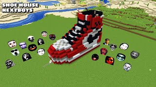 SURVIVAL SHOES HOUSE WITH 100 NEXTBOTS in Minecraft - Gameplay - Coffin Meme