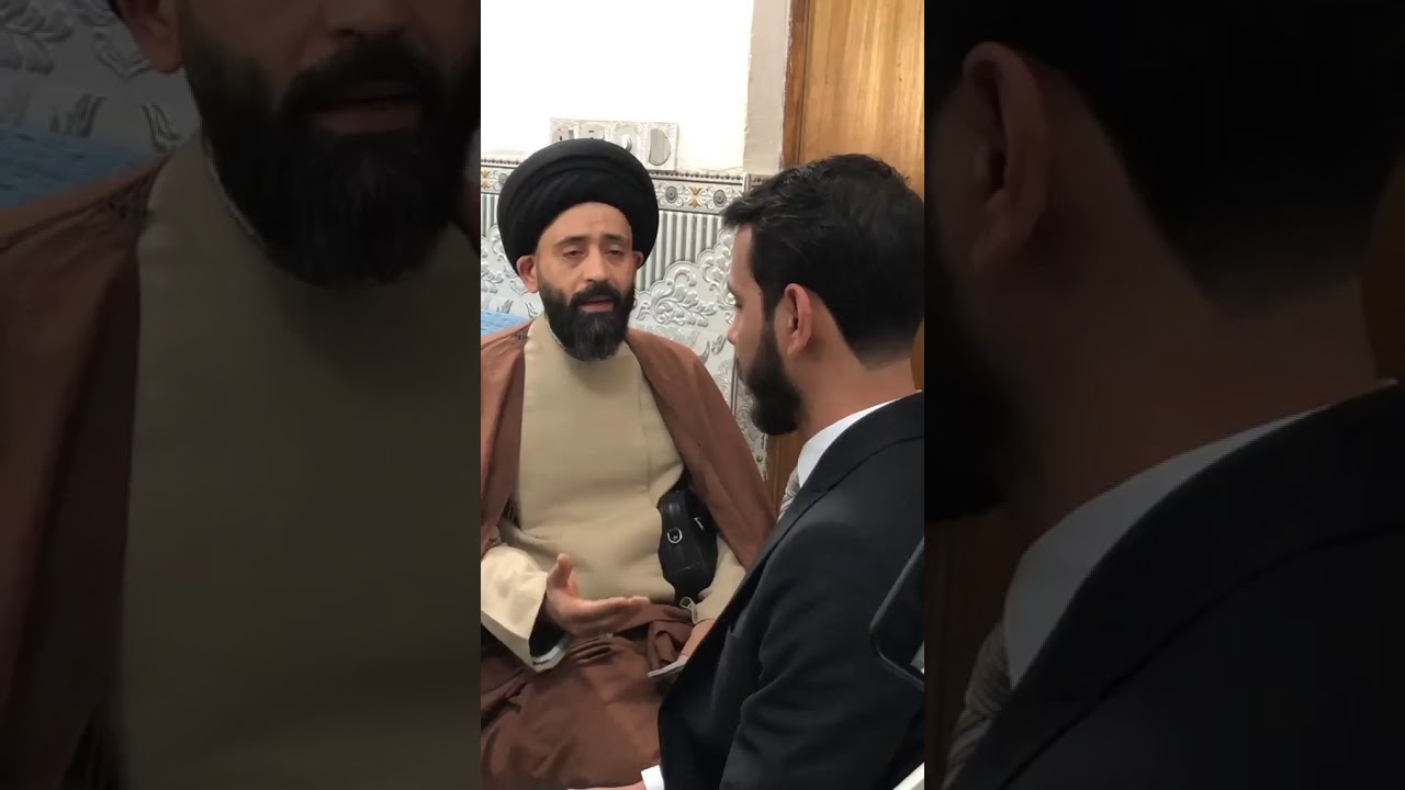 السيد الطالقاني في عقد قران الشاعر حمزة السماوي