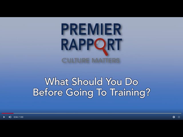 What Should You Do Before You Go To Training