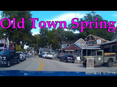 Driving To Old Town Spring N Of Houston TX Dashcam Video