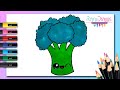 Cómo dibujar un BRÓCOLI kawaii - Paso a paso