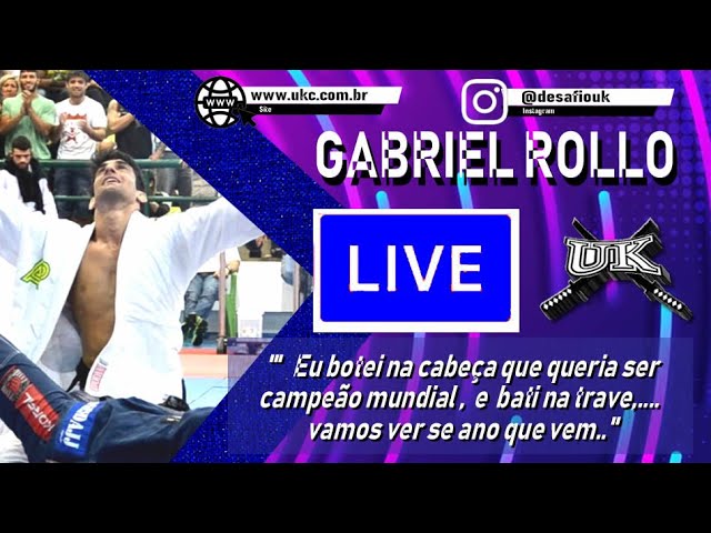 Live com Gabriel Rollo , Uk Fighter Vice Campeão do GP dos Médios.
