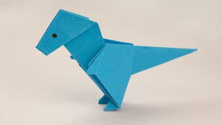 Простой Динозавр Оригами | How to make a paper Dinosaur
