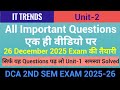 DCA 2ND SEM | IT TRENDS All IMPORTANT QUESTIONS