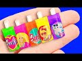 DIY Miniature Barbie Shoe box Dollhouse + Barbie School Supplies