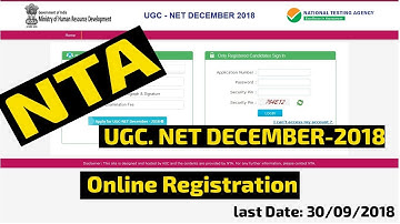 NTA UGC NET DECEMBER -2018 Online Registration|| By Computer Blogs
