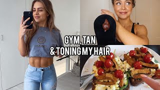 DAY IN THE LIFE | gym session, toning blonde hair + shopping