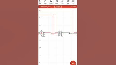 3 bit counter with JK flip flop, LEDs and Buzzer simulation in Mobile | NNN | Digital electronics