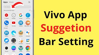 Vivo App Suggestion Bar (Recommend Apps) Setting | Vivo App Suggestion On/Off screenshot 3