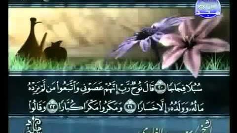 مقطع من سورة نوح  الآيات ١٧---٢٤.
