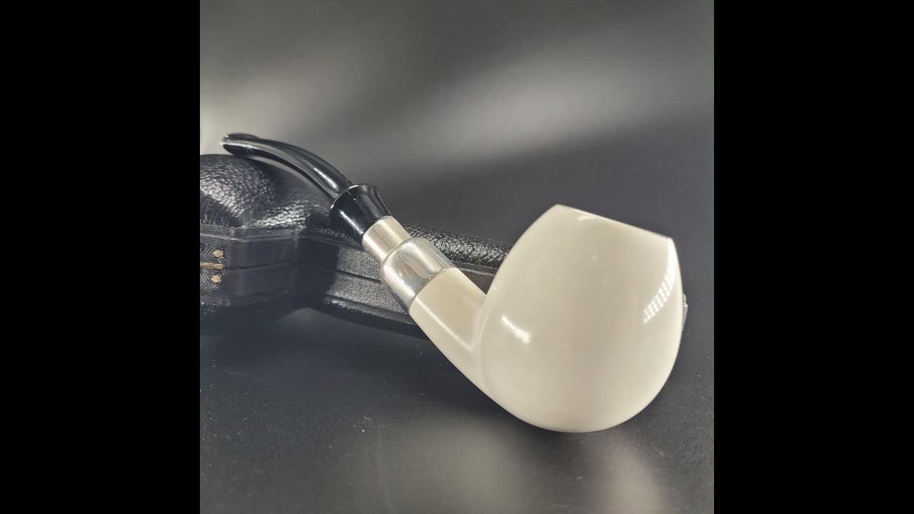 Apple Silver Spigot Meerschaum Pipe by CPW CALABASH PIPES  
