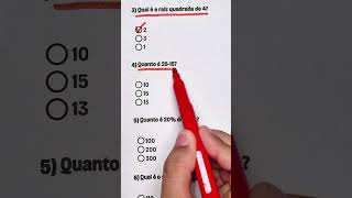 Quiz matemática! #quiz #matematica #perguntas #conhecimento #aprender