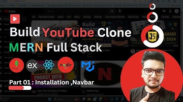 Part 01 Navbar : Build YouTube Clone using MERN | React JS Project+ Node JS + Express JS + MongoDB