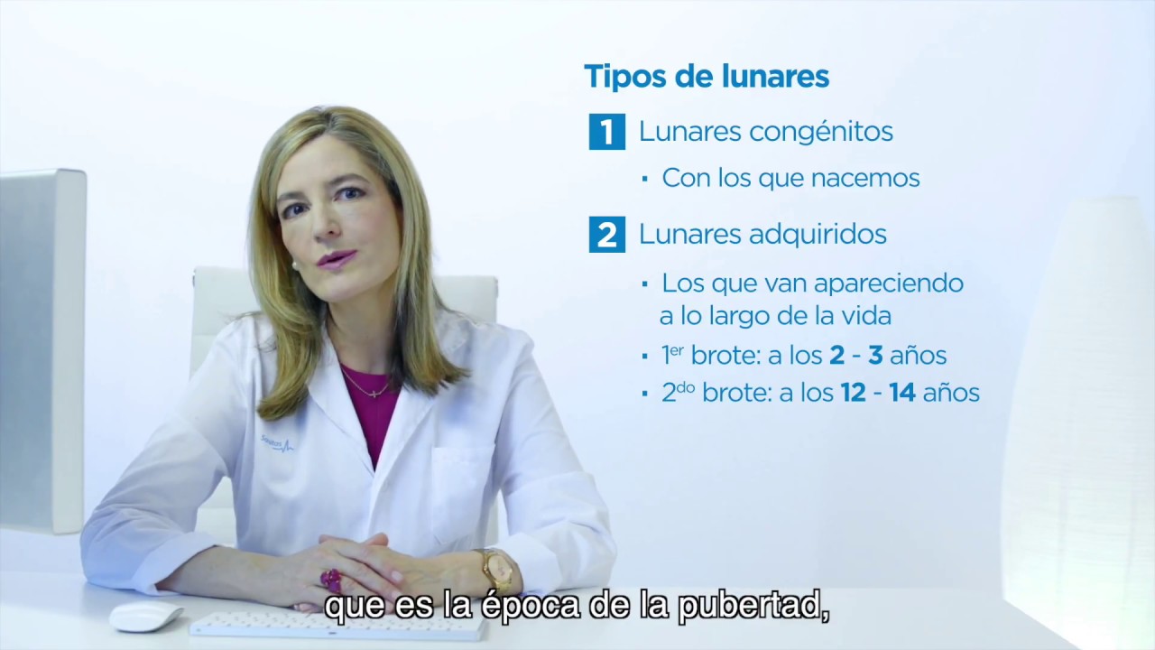 ¿Qué tipos de lunares existen en la piel dependiendo de la edad?