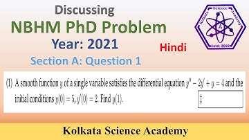 NBHM PhD. 2021. Section A. Question 1. Find the value of y(1) of the differential equation.