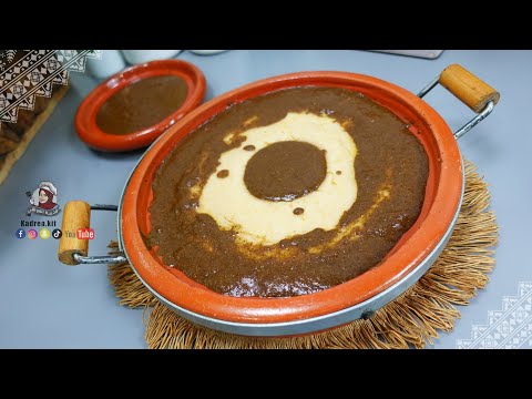 عصيد يمني ومرق حامض بدون دجاج او لحم     