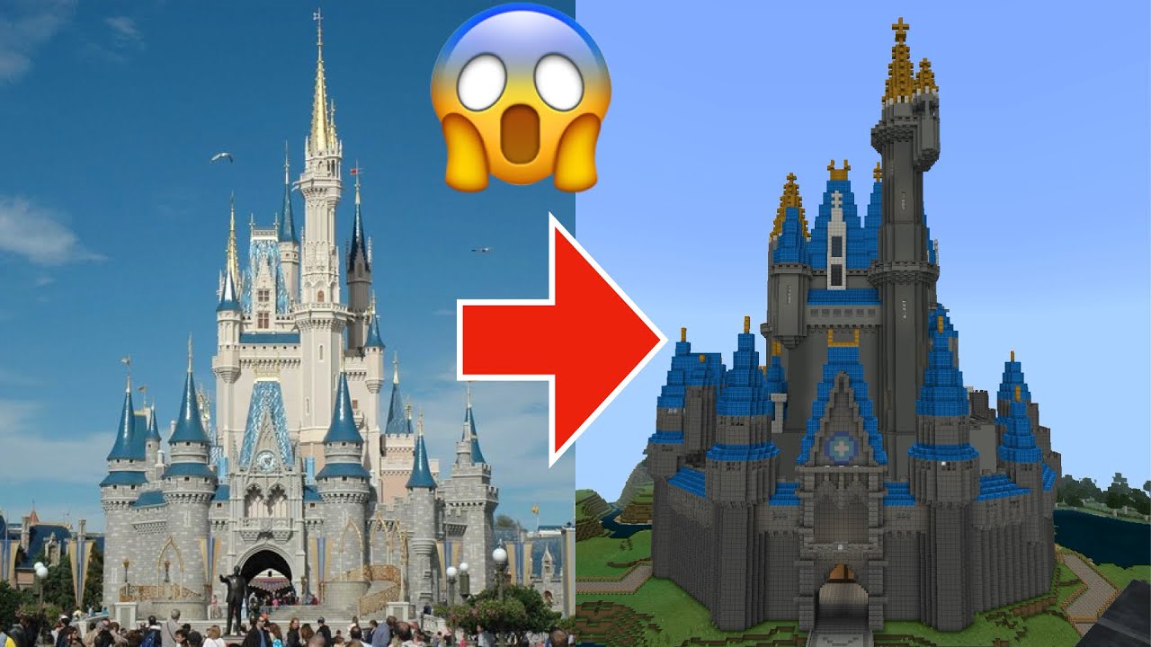 Minecraft Disney Castle How I Built Cinderella S Castle Youtube