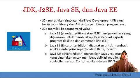 Pemrograman Berbasis Objek (#1 Pengenalan Java)