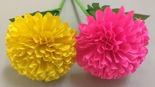 How to Make Beautiful Flower with Paper  Making Paper Flowers Step by Step  DIY Paper Flowers