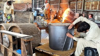 Amazing process of manufacturing huge stone crush roller || How powerful stone crush roller are made