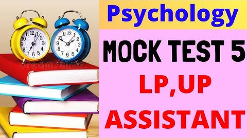 LP UP MOCKTEST-5 PSYCHOLOGY ||LP UP assistant coaching class || CTET ||KTET ||BOOKS TRICKS