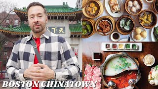 MOST UNDERRATED CHINATOWN? | Boston Food Tour ft Hot Pot, Dim Sum, Egg Rolls, Boba Tea, Salmon