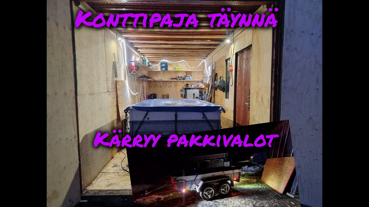 Kärryy pakki valot konttipajassa