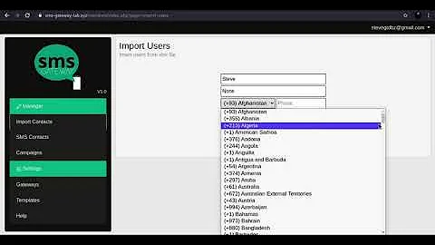 SMS Gateway Lab: Send text messages over internet