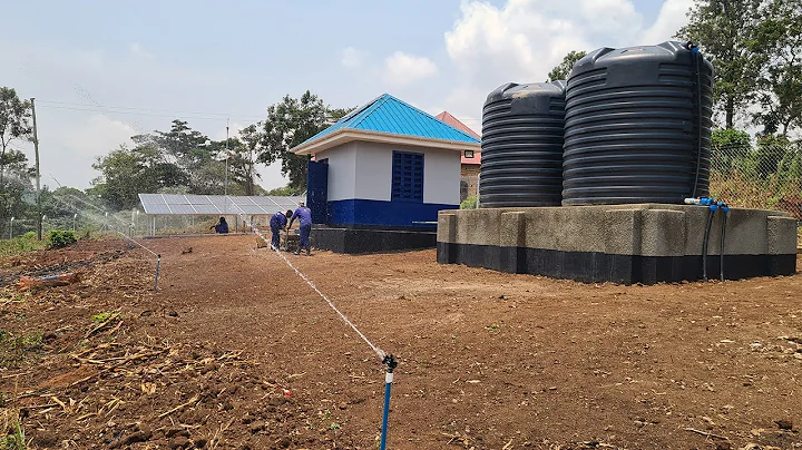 Solar powered fixed sprinkler irrigation system