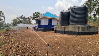 Solar powered fixed sprinkler irrigation system
