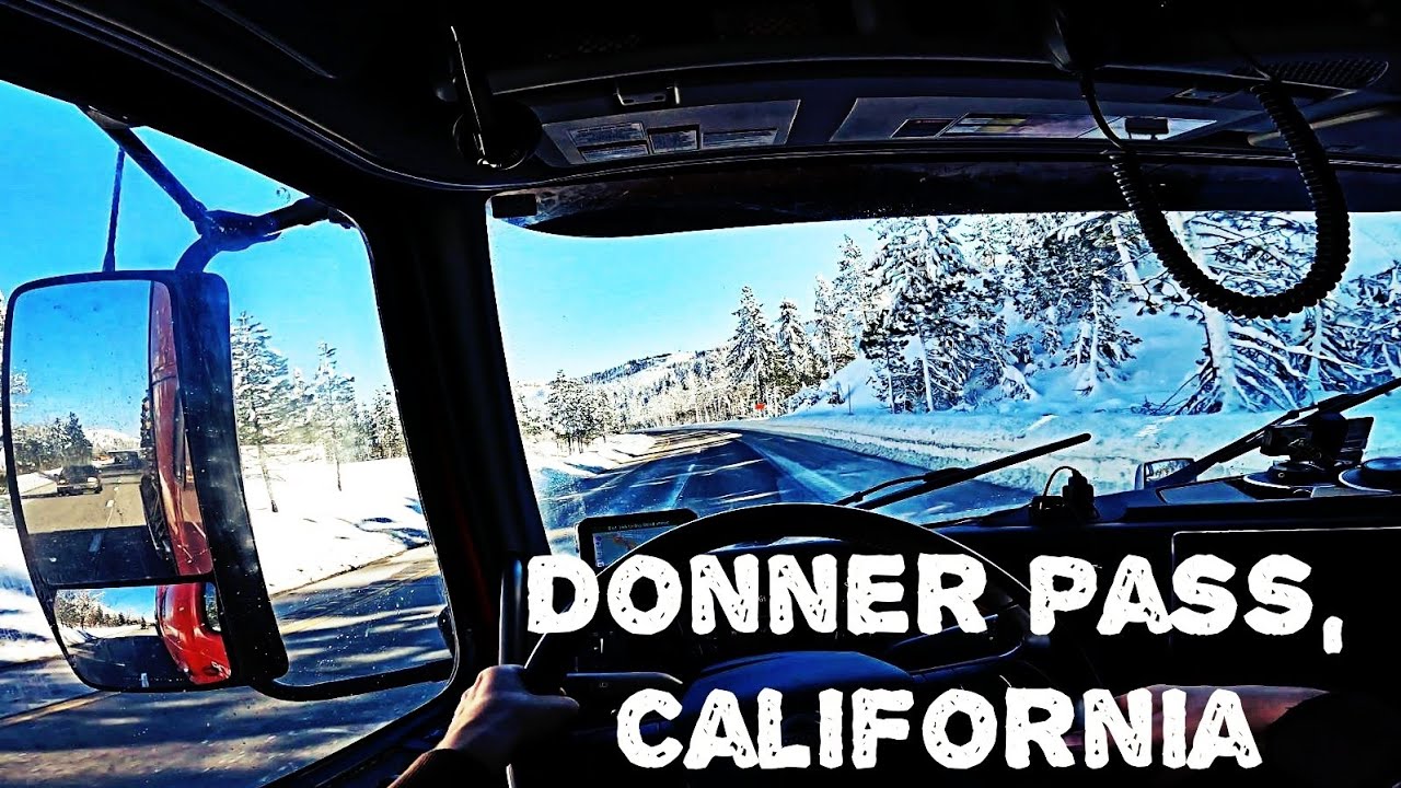 POV driving over the Donner Pass at Trukee, CA. A winter tale. Happy Holydays!