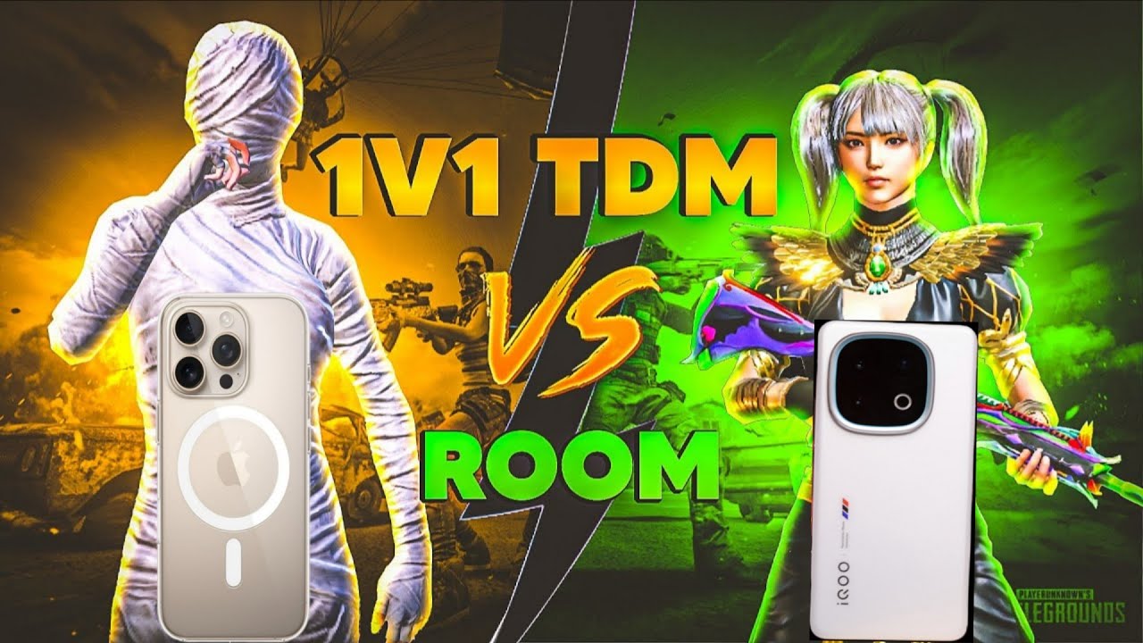 🔥 BGMI TDM ROOM CHALLENG GAMEPLAY. || 1v1|| IQOO 120 FPS || HYPER 03 ...