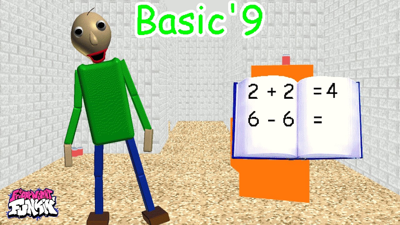 FNF: Против Basic’ 9 // Fridtay Funk Baldi – Убить Балди [ДЕМО] █ Friday Night Funkin' █