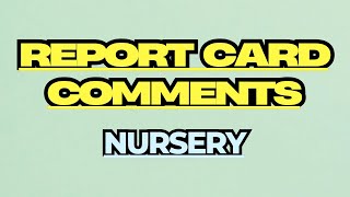 Report Card Magic ✨ | Nursery Teachers | Tips, Templates & Creative Comments! 📝🍎🎉