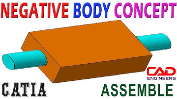 11. NEGATIVE BODY CONCEPT (ASSEMBLE) IN CATIA V5.
