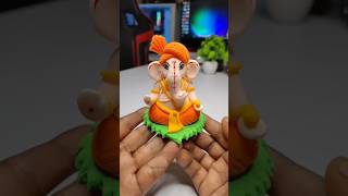 Ganpati idol✨😊 making with clay 🙏🌸 Ganpati Bappa morya 🙏❤️ #shorts #short#ganpatibappamorya