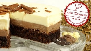 Schokoladentorte / Triple Chocolate Mousse Cake / Schokoladen Woche / Backen mit Evas Backparty