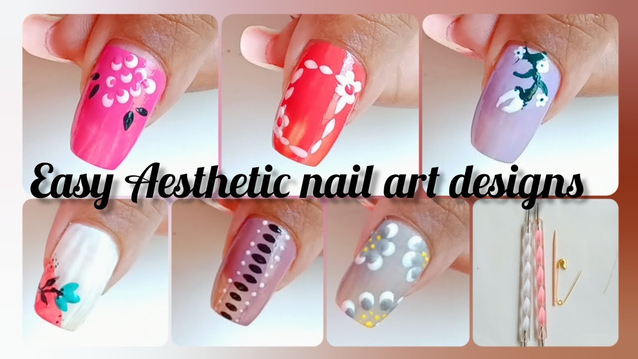 35 Aesthetic Retro Nail Designs For A Spring Mani : White Floral & White  Tips Sheer Nails