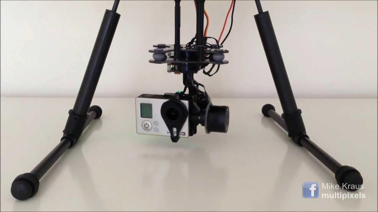 DYS 3 Axis SMART Gimbal Pitch & Yaw Test YouTube