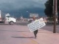 Dancing Sign advertises Castle Clean Window Systems in Canon City