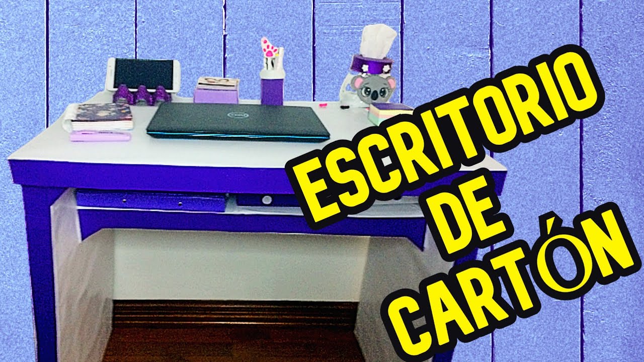 COMO HACER UN ESCRITORIO CON CAJAS DE CARTON CARDBOARD TABLE DESK 📚 📦
